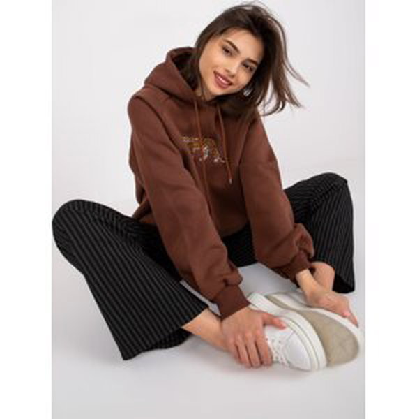 Brown sweatshirt with Peggy embroidery