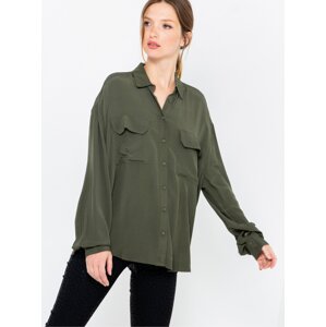 Dark green loose shirt CAMAIEU - Women