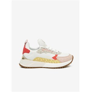 Pink and White Womens Sneakers Michael Kors Theo - Ladies