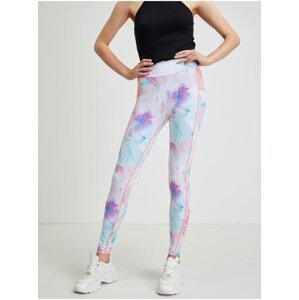 Pink-blue-white womens patterned leggings Guess Alice - Women