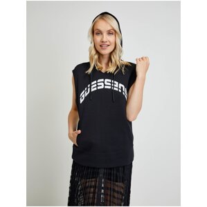 Black Women's Sleeveless Hoodie Guess Camilla - Women