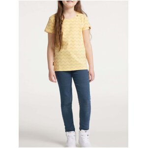 Yellow Girly Patterned T-Shirt Ragwear Violka Chevron - Girls
