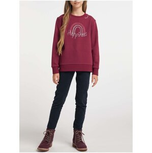 Burgundy girly sweatshirt Ragwear Evka - Girls