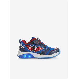 Red and Blue Boys Shoes with Glowing Sole Geox Spaziale - Boys