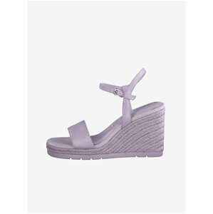 Light purple leather gusset sandals Tamaris - Ladies