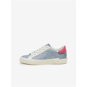 Cream-Blue Guess Wayne Womens Sneakers - Women