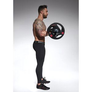 Bas Bleu EVERGYM men's sports leggings black with welt at the waist