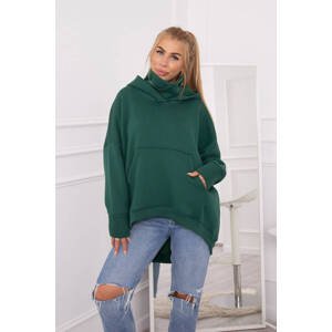 Oversize insulated sweatshirt dark green