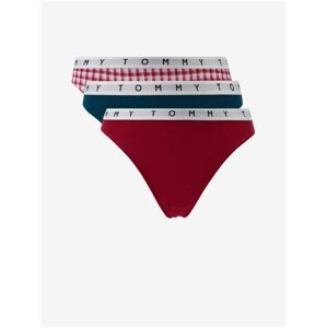 Set of three thongs in kerosene and red Tommy Hilfiger Under - Women