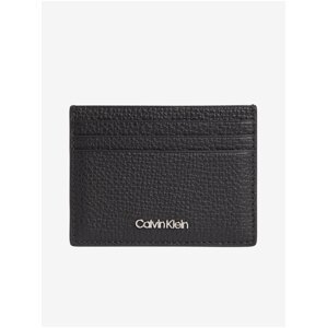 Calvin Klein Black Leather Credit Card Case - Mens
