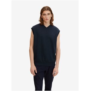 Dark blue mens sweatshirt vest Tom Tailor Denim - Men