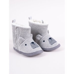 Detské zimné topánky Yoclub Yoclub_Velcro_Strappy_Boys'_Boots_OBO-0196C-6600_Grey