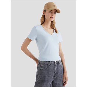 Light blue womens basic T-shirt Tommy Hilfiger - Women