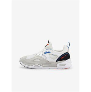 Grey-White Leather Sneakers Puma TRC Blaze - Men