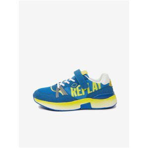 Yellow-blue children's sneakers with suede details Replay - Girls