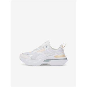 White Women's Platform Sneakers with Leather Details Puma Kosmo Rider - Women