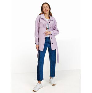 Light Purple Shirt Winter Jacket with Fringe ORSAY - Women