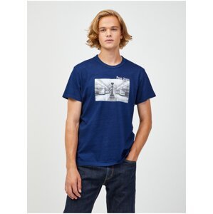 Dark Blue Men's T-Shirt Pepe Jeans Saint - Men's