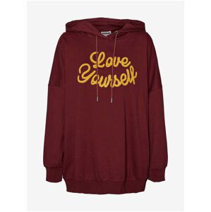 Burgundy Hoodie Noisy May Nanna - Women