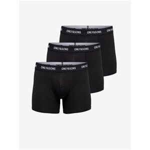 Set of three black boxer shorts ONLY & SONS Fitz - Men