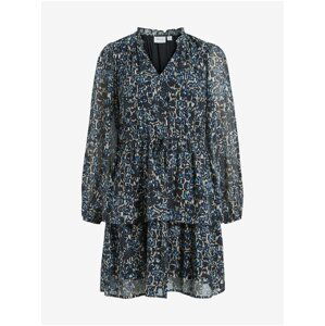 Blue-black patterned dress VILA Paca - Women