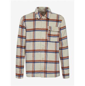 Cream Men's Plaid Shirt Blend - Men