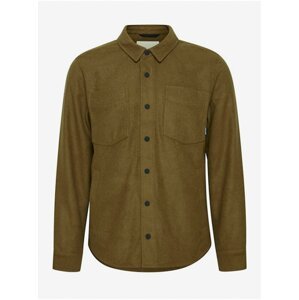 Khaki Lightweight Shirt Jacket Blend - Men