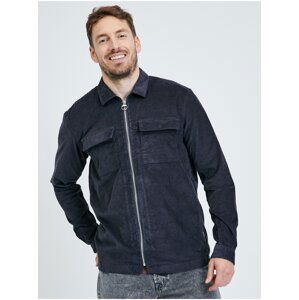 Dark Grey Men's Corduroy Outerwear With Zipper Tom Tailor D - Men's