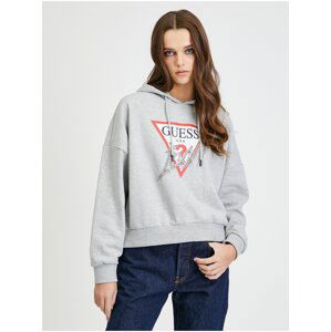 Light Grey Women's Oversize Hoodie Guess - Women