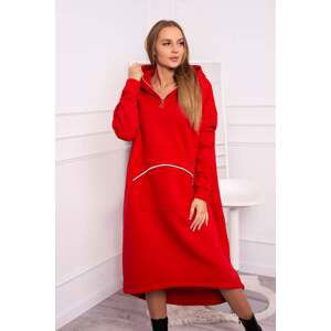 Insulated dress with hood red