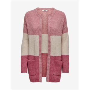 Pink Striped Cardigan JDY Hudson - Women