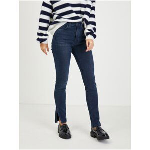 Dark blue womens skinny fit jeans with slits Guess 1981 - Women