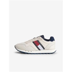 Beige Mens Leather Sneakers Tommy Jeans - Men