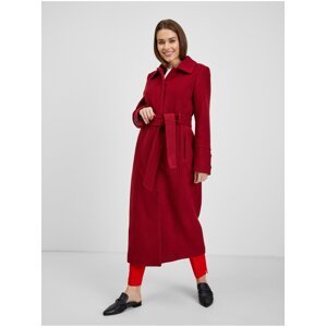 Burgundy women's winter coat with wool ORSAY - Ladies