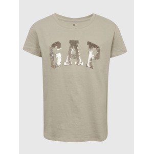 GAP Children's T-shirt organic with sequined logo - Girls
