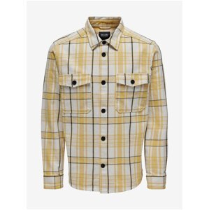 White & Yellow Plaid Outerwear ONLY & SONS Milo - Men