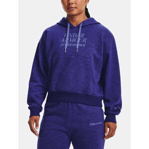 Under Armour Sweatshirt Essential Script Hoodie-BLU - Women