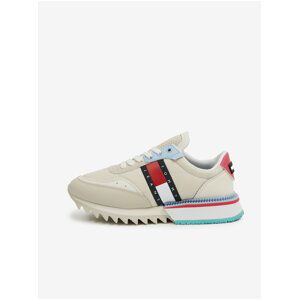 Beige Women's Leather Sneakers Tommy Jeans - Women