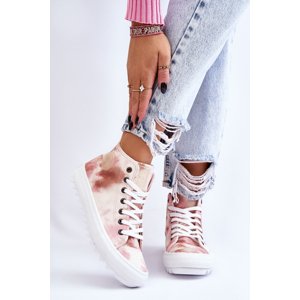 Womens Sneakers High Big Star LL274048 Beige-Pink