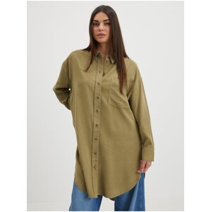 Khaki Ladies Long Shirt ONLY Corin-Aris - Women