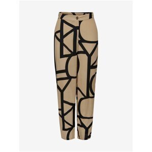 Beige Ladies Patterned Trousers ONLY Ava - Women