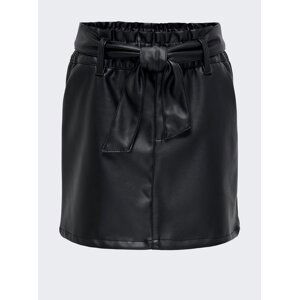 Black girls' leatherette skirt ONLY Karli - Girls