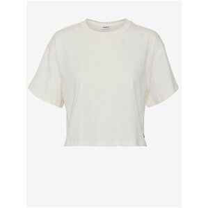 Cream crop T-shirt Noisy May Alena - Women