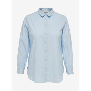 Light blue ladies shirt ONLY CARMAKOMA Nora - Women