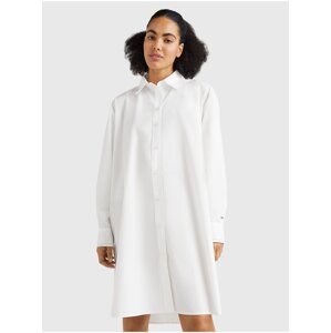 White Ladies Oversize Shirt Dress Tommy Hilfiger - Women