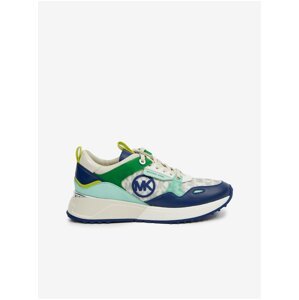 Blue and White Womens Sneakers Michael Kors Theo Trainer - Women