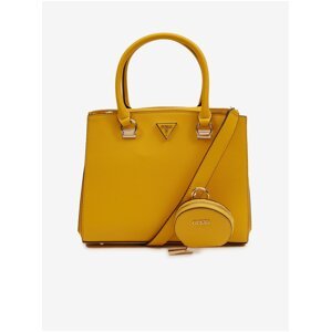Yellow Ladies Handbag Guess Eco Alexie Girlfriend Satchel - Women