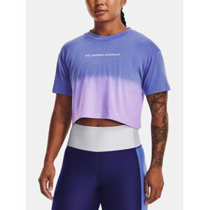 Under Armour T-Shirt UA DIP DYE CROP SS-BLU - Women