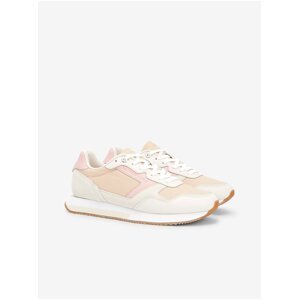 Light Pink Women's Leather Sneakers Tommy Hilfiger Essential Runner - Womens