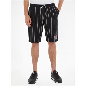 Black Mens Striped Shorts Tommy Jeans - Men